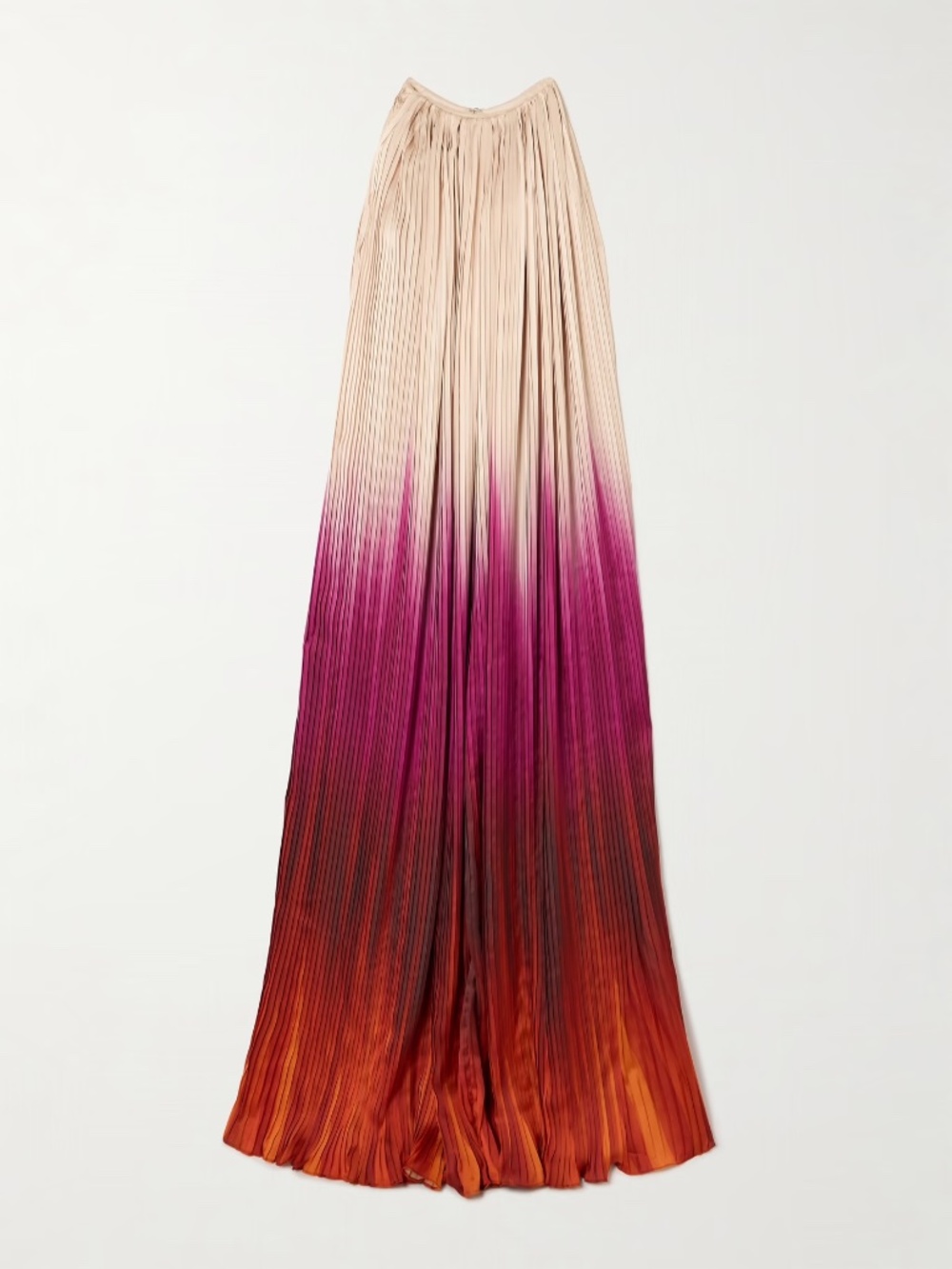 DIMA AYAD Ombré plissé-taffeta gown